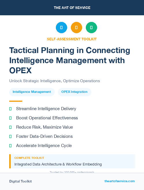 Tactical Planning in Connecting Intelligence Management with OPEX