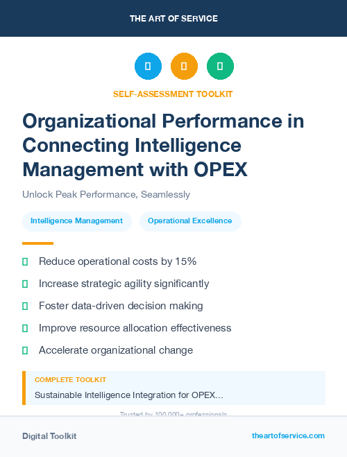 Organizational Performance in Connecting Intelligence Management with OPEX