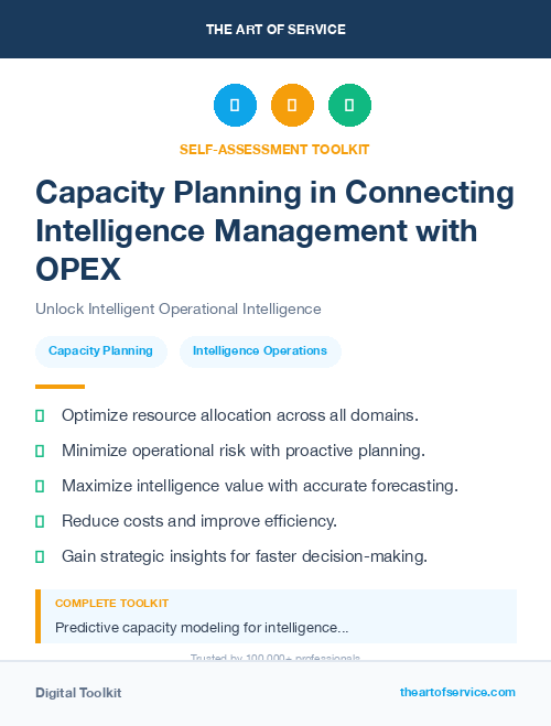 Capacity Planning in Connecting Intelligence Management with OPEX
