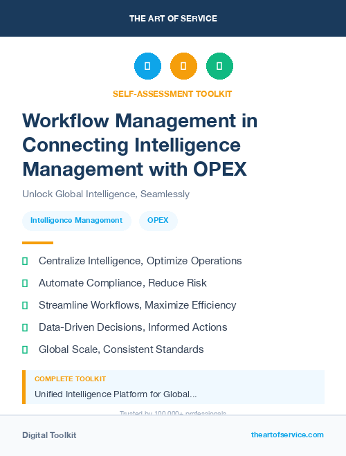 Workflow Management in Connecting Intelligence Management with OPEX