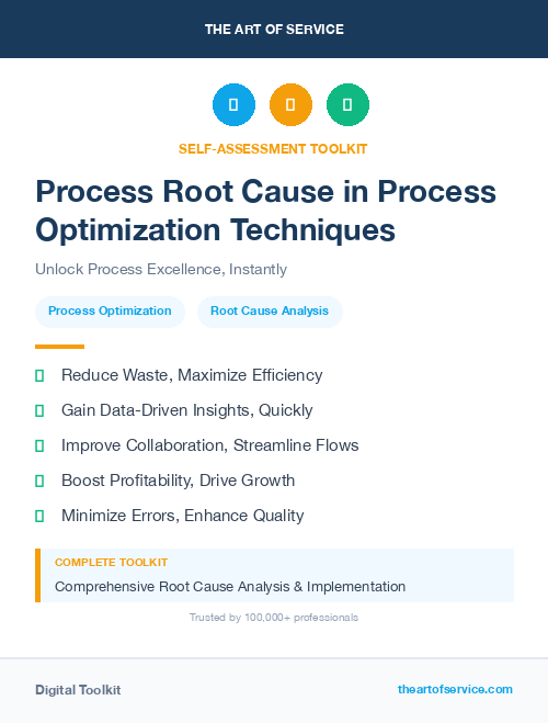 Process Root Cause in Process Optimization Techniques