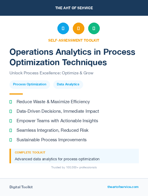 Operations Analytics in Process Optimization Techniques