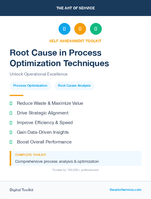 Root Cause in Process Optimization Techniques