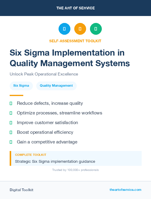 Six Sigma Implementation in Quality Management Systems