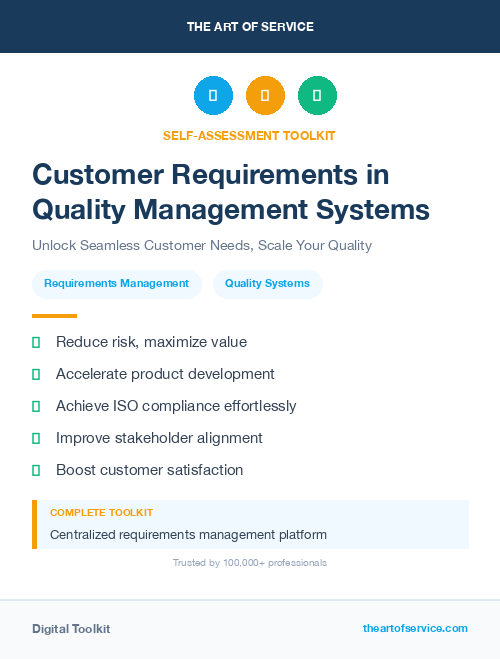 Customer Requirements in Quality Management Systems
