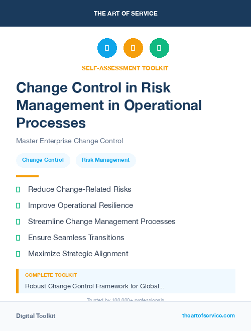 Change Control in Risk Management in Operational Processes