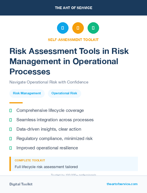 Risk Assessment Tools in Risk Management in Operational Processes