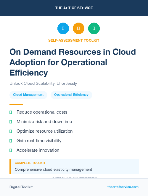 On Demand Resources in Cloud Adoption for Operational Efficiency