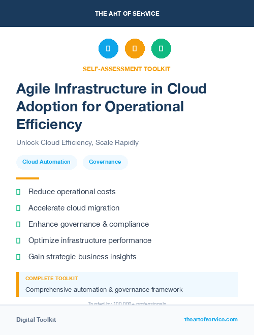 Agile Infrastructure in Cloud Adoption for Operational Efficiency