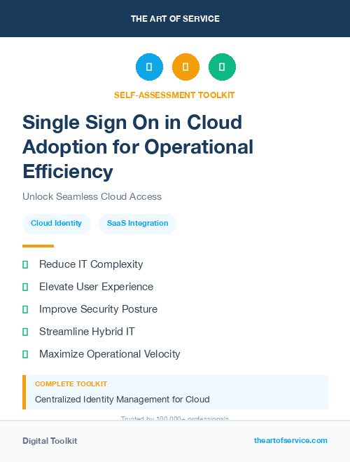Single Sign On in Cloud Adoption for Operational Efficiency
