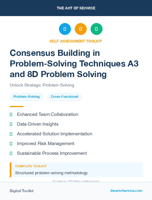 Consensus Building in Problem-Solving Techniques A3 and 8D Problem Solving
