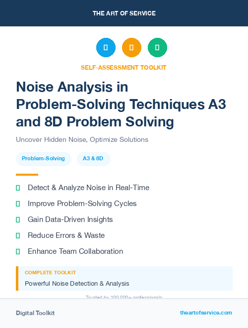 Noise Analysis in Problem-Solving Techniques A3 and 8D Problem Solving