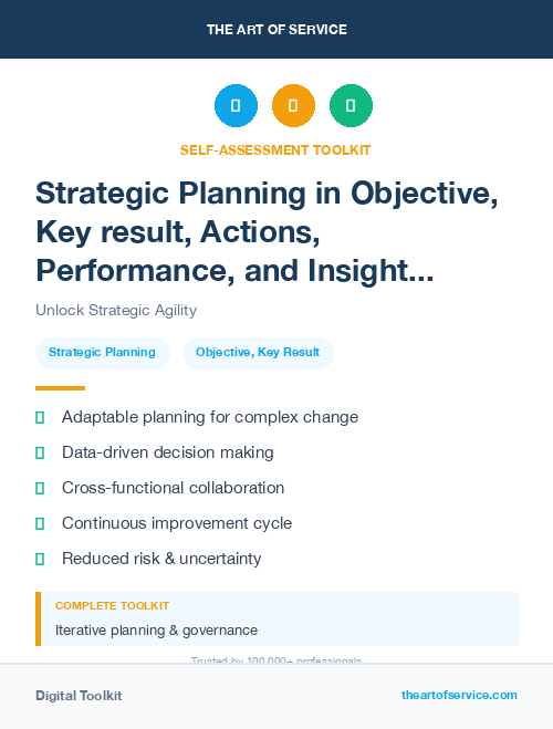 Strategic Planning in Objective, Key result, Actions, Performance, and Insights - OKAPI Method
