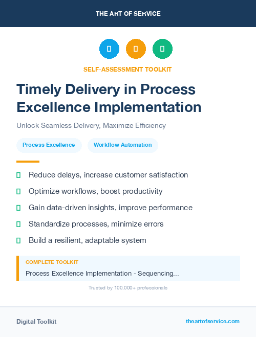 Timely Delivery in Process Excellence Implementation