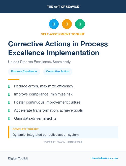 Corrective Actions in Process Excellence Implementation