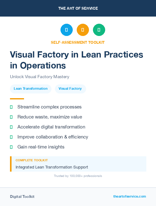 Visual Factory in Lean Practices in Operations