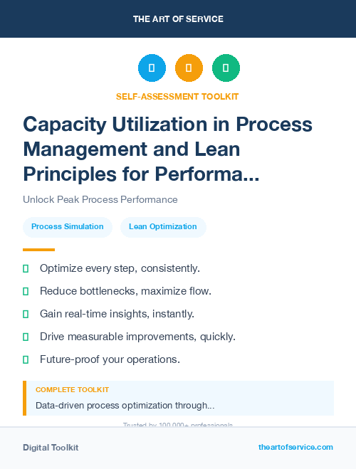 Capacity Utilization in Process Management and Lean Principles for Performance Improvement