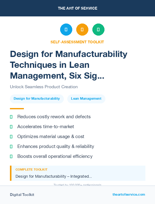 Design for Manufacturability Techniques in Lean Management, Six Sigma, Continuous improvement Introduction