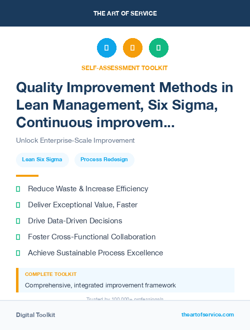 Quality Improvement Methods in Lean Management, Six Sigma, Continuous improvement Introduction