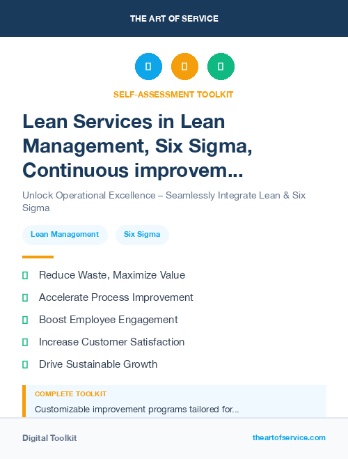 Lean Services in Lean Management, Six Sigma, Continuous improvement Introduction