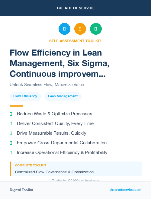 Flow Efficiency in Lean Management, Six Sigma, Continuous improvement Introduction
