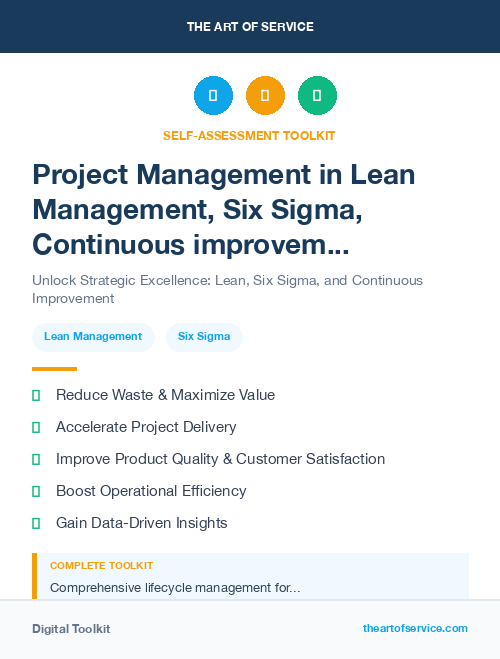 Project Management in Lean Management, Six Sigma, Continuous improvement Introduction