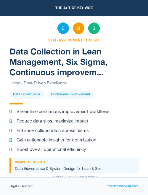 Data Collection in Lean Management, Six Sigma, Continuous improvement Introduction