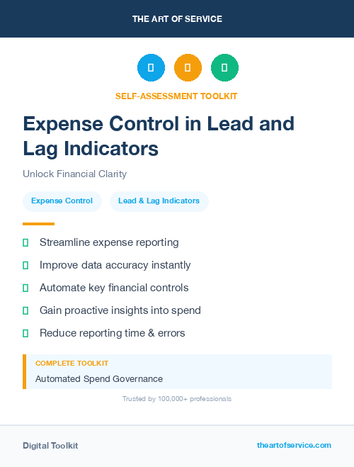 Expense Control in Lead and Lag Indicators