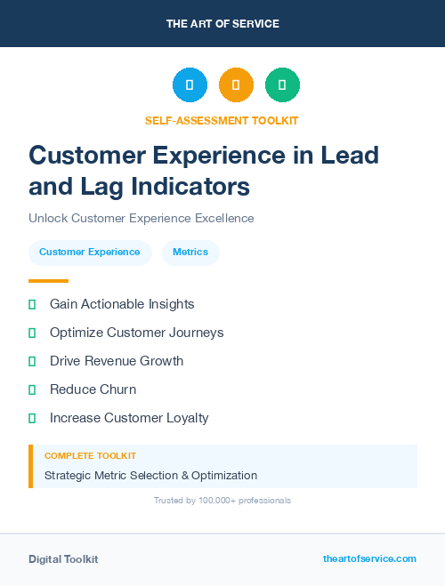 Customer Experience in Lead and Lag Indicators