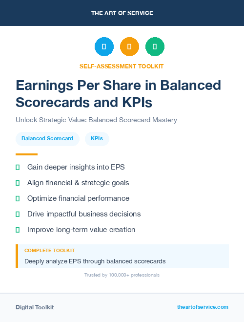 Earnings Per Share in Balanced Scorecards and KPIs