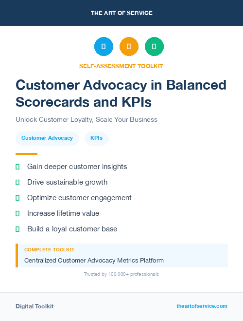 Customer Advocacy in Balanced Scorecards and KPIs