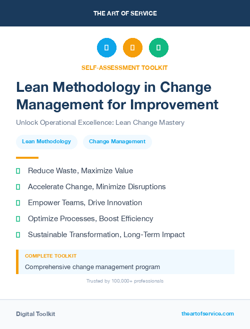 Lean Methodology in Change Management for Improvement