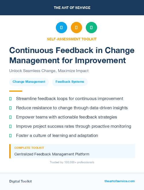 Continuous Feedback in Change Management for Improvement
