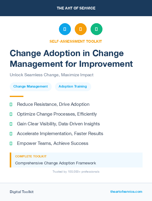 Change Adoption in Change Management for Improvement