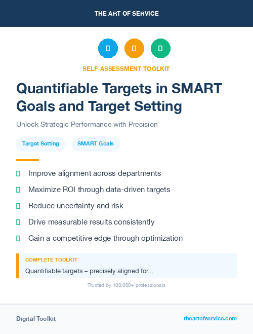 Quantifiable Targets in SMART Goals and Target Setting