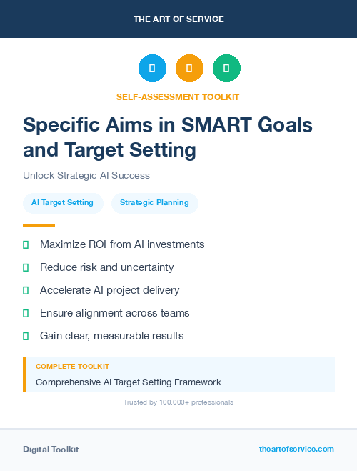 Specific Aims in SMART Goals and Target Setting