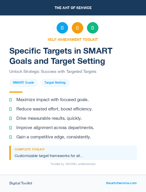 Specific Targets in SMART Goals and Target Setting