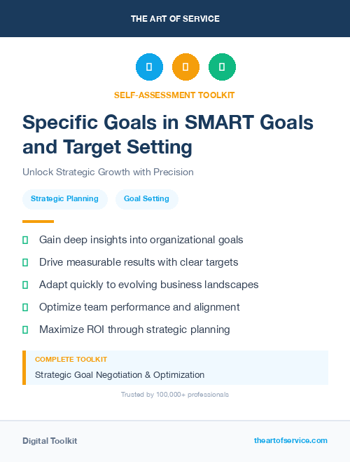 Specific Goals in SMART Goals and Target Setting