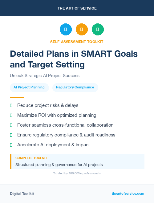 Detailed Plans in SMART Goals and Target Setting