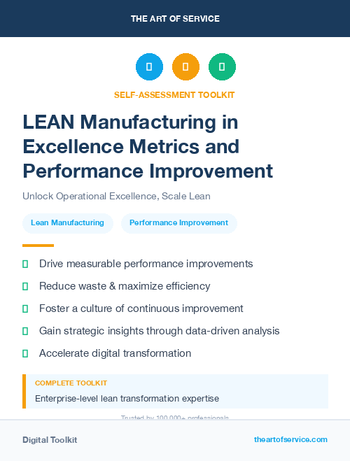 LEAN Manufacturing in Excellence Metrics and Performance Improvement