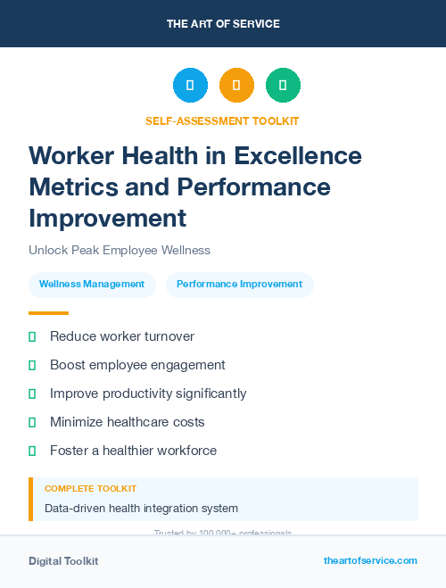 Worker Health in Excellence Metrics and Performance Improvement