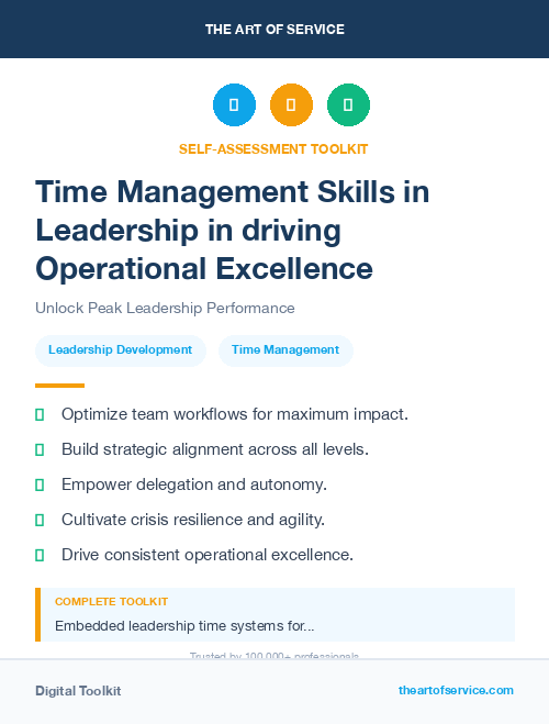 Time Management Skills in Leadership in driving Operational Excellence