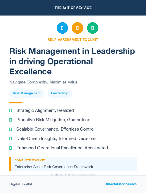 Risk Management in Leadership in driving Operational Excellence