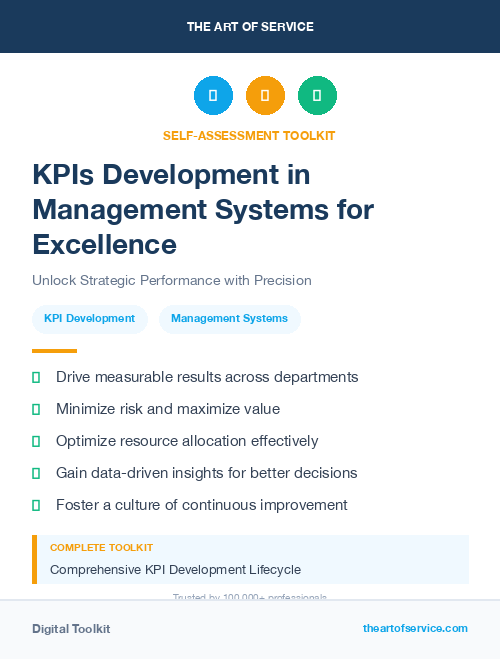 KPIs Development in Management Systems for Excellence