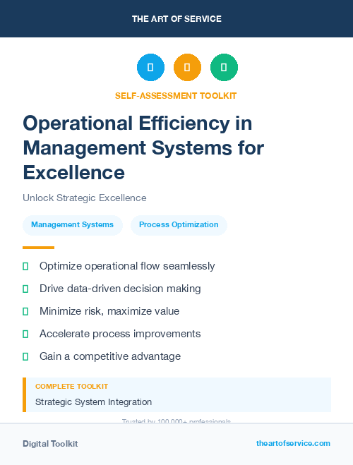 Operational Efficiency in Management Systems for Excellence