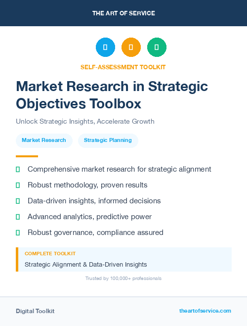 Market Research in Strategic Objectives Toolbox