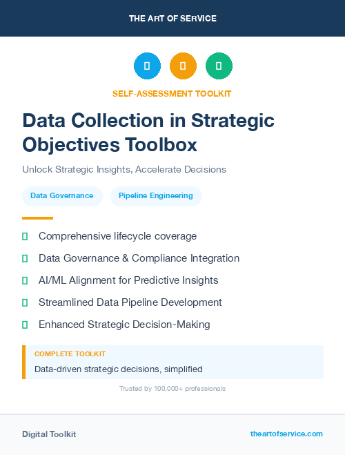 Data Collection in Strategic Objectives Toolbox