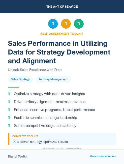 Sales Performance in Utilizing Data for Strategy Development and Alignment