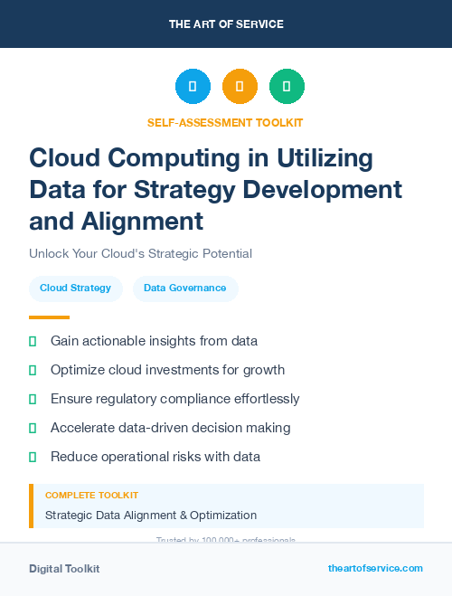 Cloud Computing in Utilizing Data for Strategy Development and Alignment
