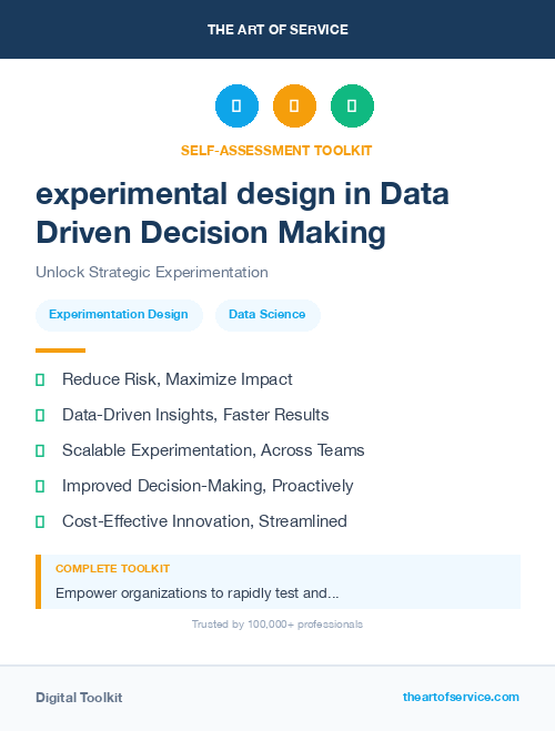 experimental design in Data Driven Decision Making